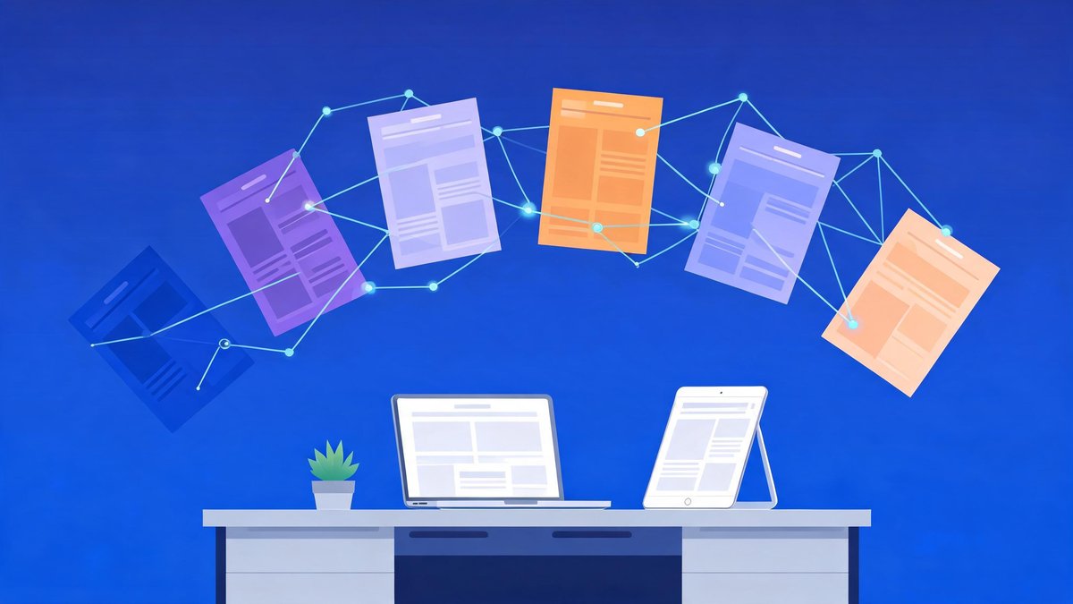 The six best AI newsletters in 2026 for tech and business leaders, shown as newsletter cards above a desk