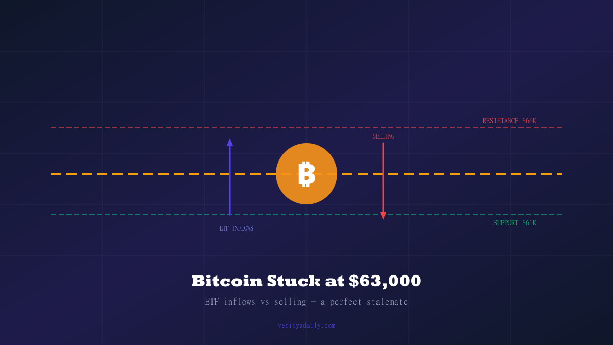 Bitcoin Stuck at $63,000: Why ETF Inflows Aren’t Enough Anymore